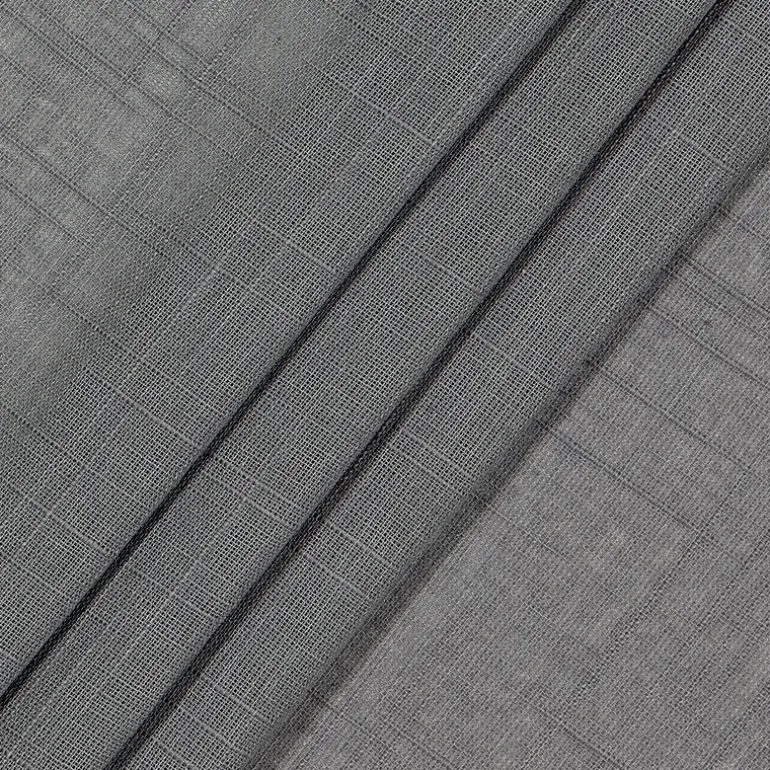 Fieldcrest Arden Solid Cotton Grommet Top Sheer Single Curtain Panel
