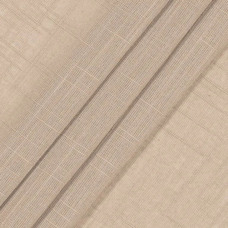 Fieldcrest Arden Solid Cotton Grommet Top Sheer Single Curtain Panel