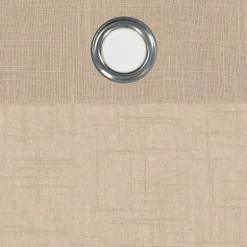 Fieldcrest Arden Solid Cotton Grommet Top Sheer Single Curtain Panel