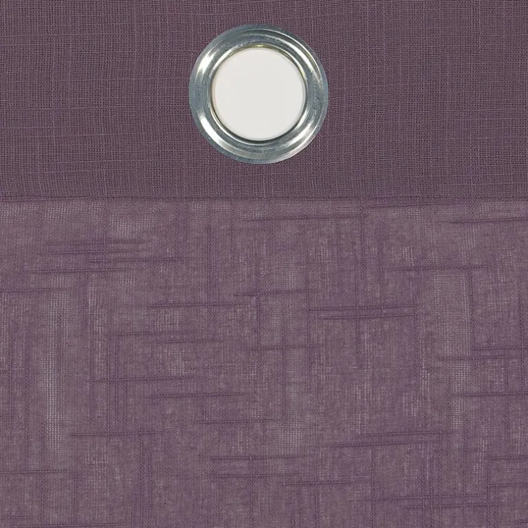 Fieldcrest Arden Solid Cotton Grommet Top Sheer Single Curtain Panel