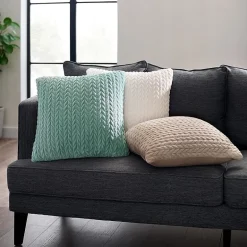 Fieldcrest Faux Mink 20x20 Square Throw Pillow
