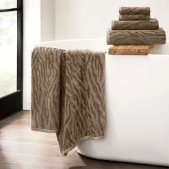Fieldcrest Oversized Zebra Textured Bath Towel