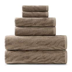 Fieldcrest Oversized Zebra Textured Bath Towel