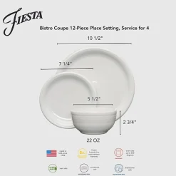 Fiesta Bistro Coupe 12-pc. Dinnerware Set