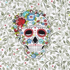Fiesta Skull and Vine Apron
