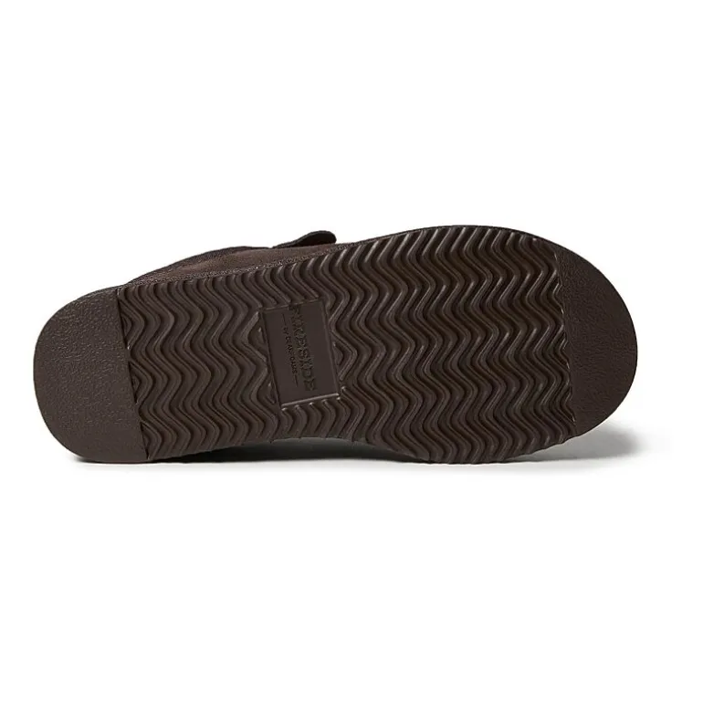 Fireside by Dearfoam’s Men's Grafton Genuine Shearling Clog With Taping Slippers