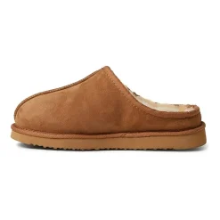 Fireside by Dearfoam’s Men's Grafton Genuine Shearling Clog With Taping Slippers