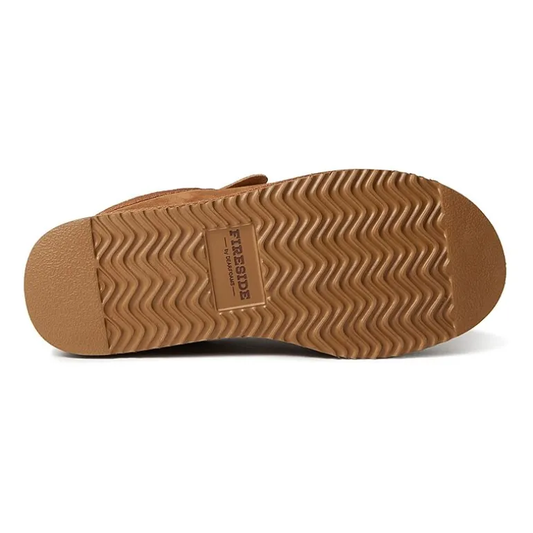 Fireside by Dearfoam’s Men's Grafton Genuine Shearling Clog With Taping Slippers