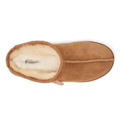 Fireside by Dearfoam’s Men's Grafton Genuine Shearling Clog With Taping Slippers