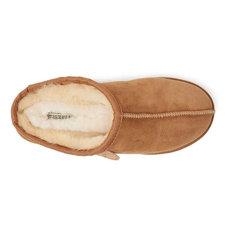 Fireside by Dearfoam’s Men's Grafton Genuine Shearling Clog With Taping Slippers