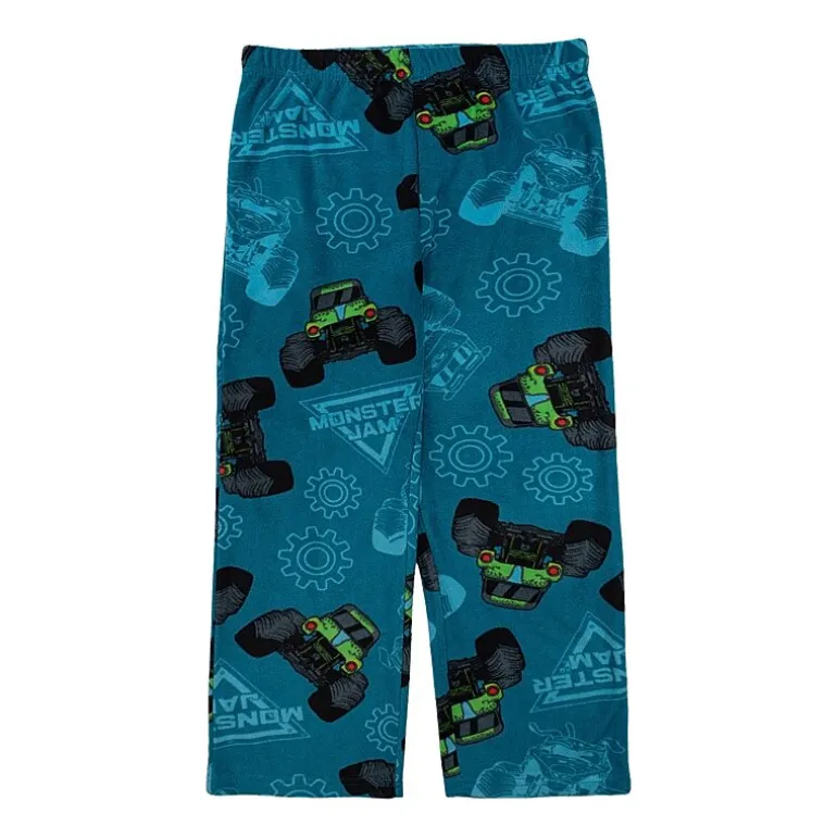 Fleece Big Kid Boys Monster Jam Microfleece Crew Neck Long Sleeve 2-pc. Pajama Set