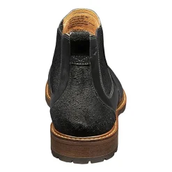 Florsheim Mens Chalet Plain Toe Gore Stacked Heel Chelsea Boots
