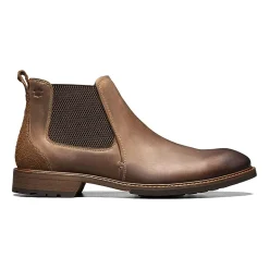 Florsheim Mens Chalet Plain Toe Gore Stacked Heel Chelsea Boots