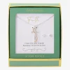 Footnotes Faith Womens Cubic Zirconia 14k Rose Gold Over Brass Pure Silver Over Brass Cross 2-pc. Jewelry Set