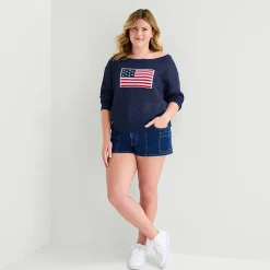 Forever 21 Juniors Plus Womens Long Sleeve Pullover Sweater