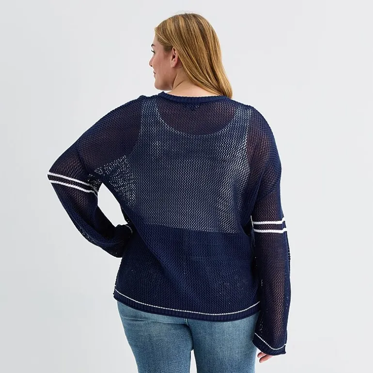 Forever 21 Juniors Plus Womens V Neck Long Sleeve Pullover Sweater