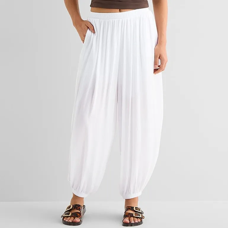 Forever 21 Womens Juniors Cuffed Mid Rise Pull-On Pant