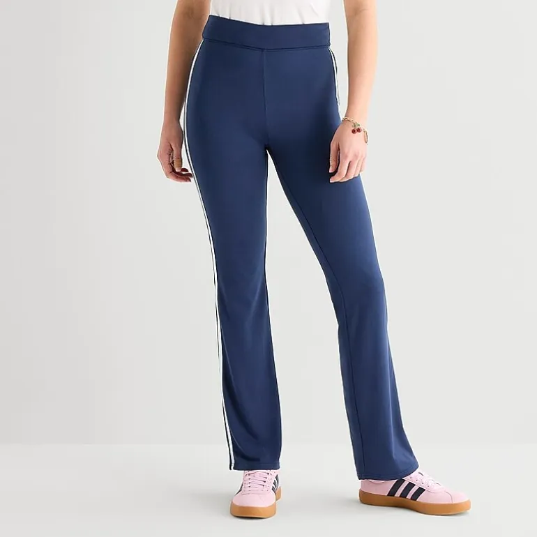 Forever 21 Womens Juniors Flare Mid Rise Pull-On Pant