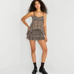 Forever 21 Womens Juniors Low Rise Mini Flared Skirt