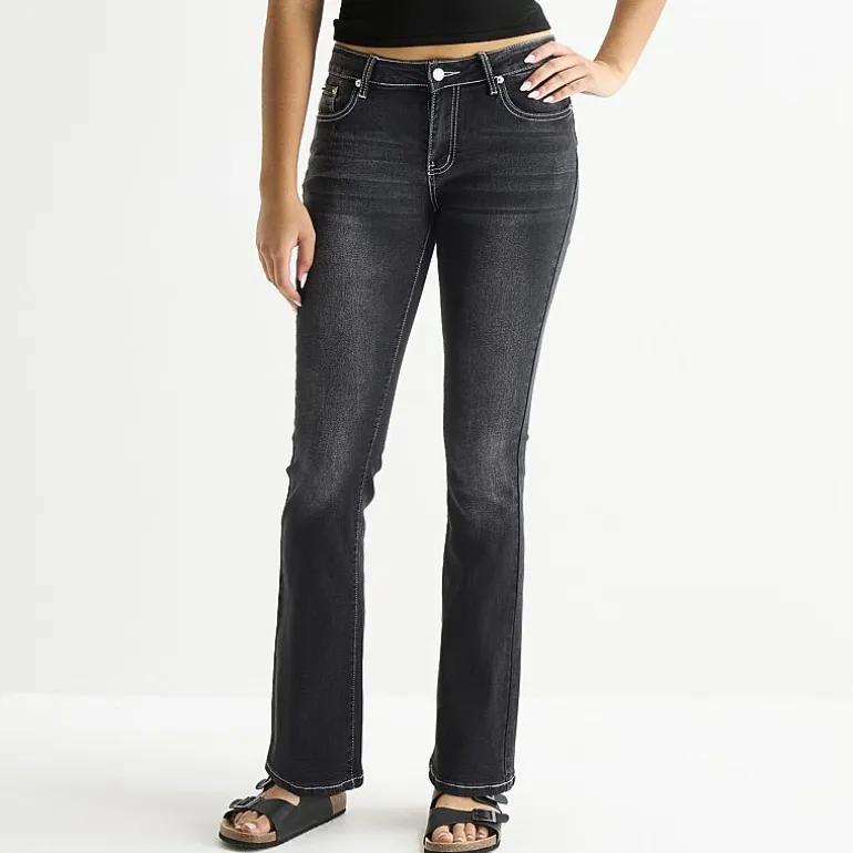 Forever 21 Womens Juniors Low Rise Bootcut Jean