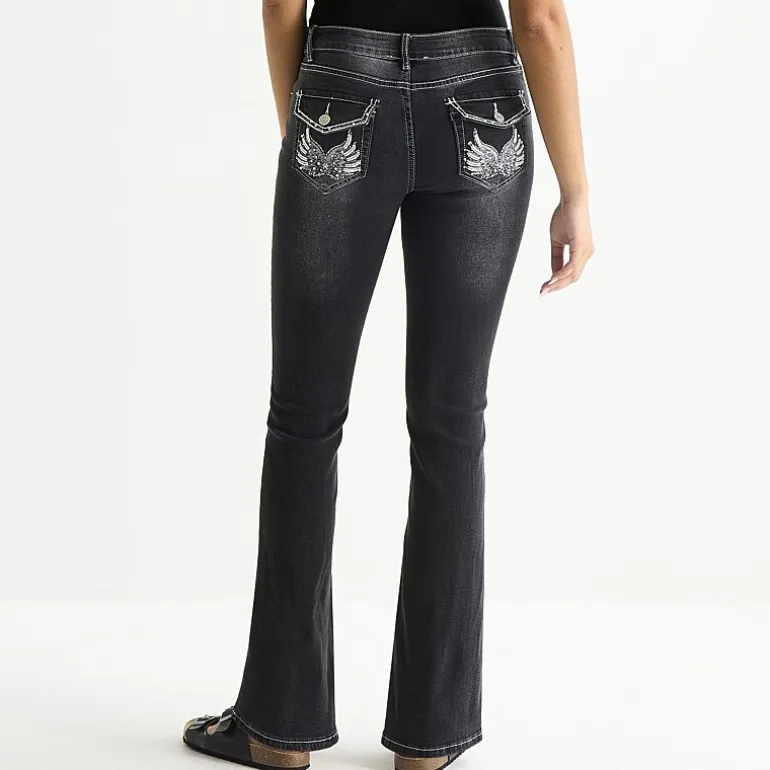 Forever 21 Womens Juniors Low Rise Bootcut Jean
