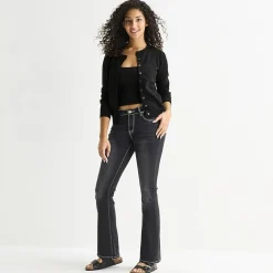 Forever 21 Womens Juniors Low Rise Bootcut Jean