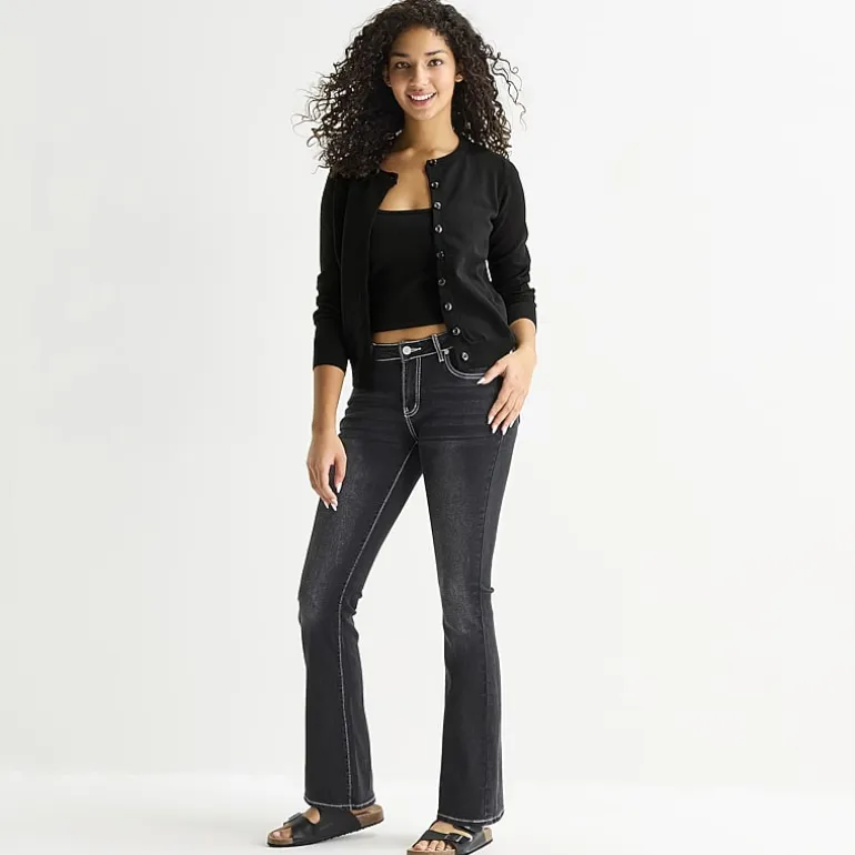 Forever 21 Womens Juniors Low Rise Bootcut Jean