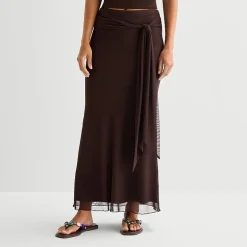 Forever 21 Womens Juniors Mid Rise Maxi Skirt