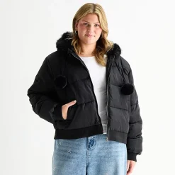 Forever 21 Womens Juniors Plus Heavyweight Puffer Jacket