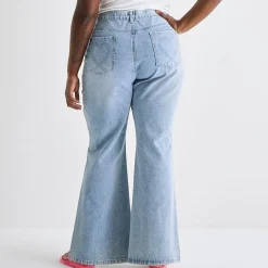 Forever 21 Womens Juniors Plus Low Rise Flare Leg Jean