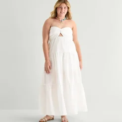 Forever 21 Womens Juniors Plus Sweetheart Neck Sleeveless Maxi Dress