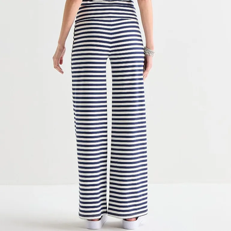 Forever 21 Womens Juniors Wide Leg Mid Rise Pull-On Pant