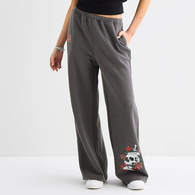 Forever 21 Womens Juniors Wide Leg Sweatpant