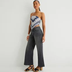 Forever 21 Womens Juniors Wide Leg Jean