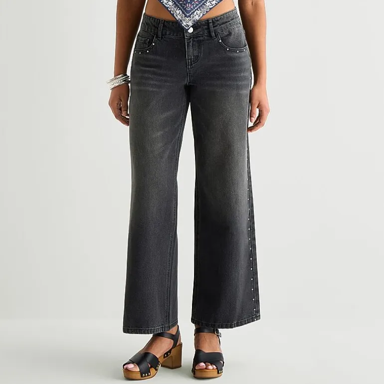 Forever 21 Womens Juniors Wide Leg Jean