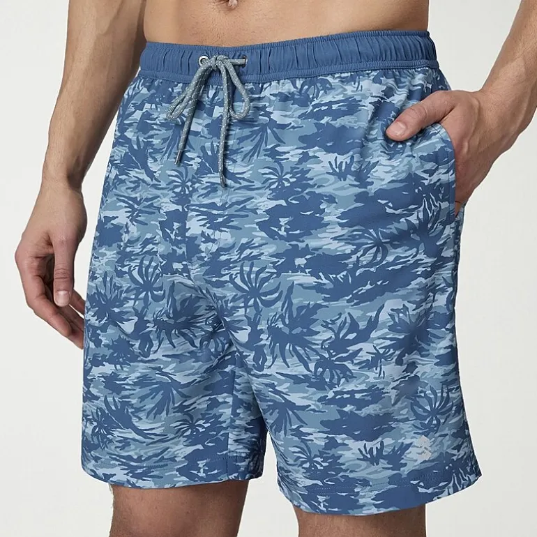 Free Country Mens 7" Camouflage Swim Trunks