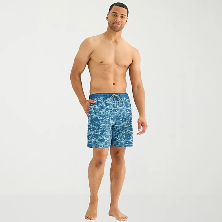 Free Country Mens 7" Camouflage Swim Trunks