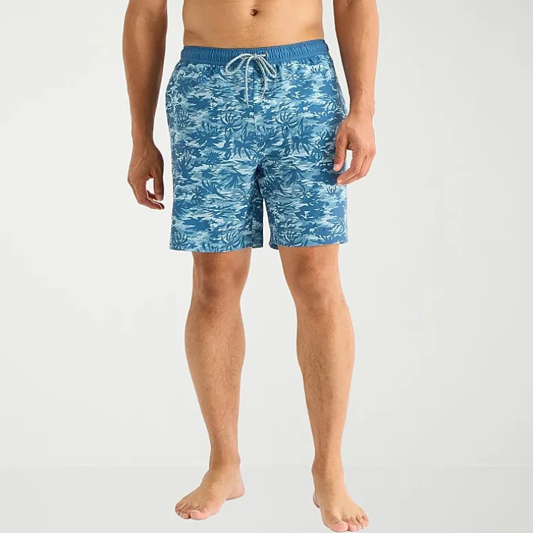 Free Country Mens 7" Camouflage Swim Trunks