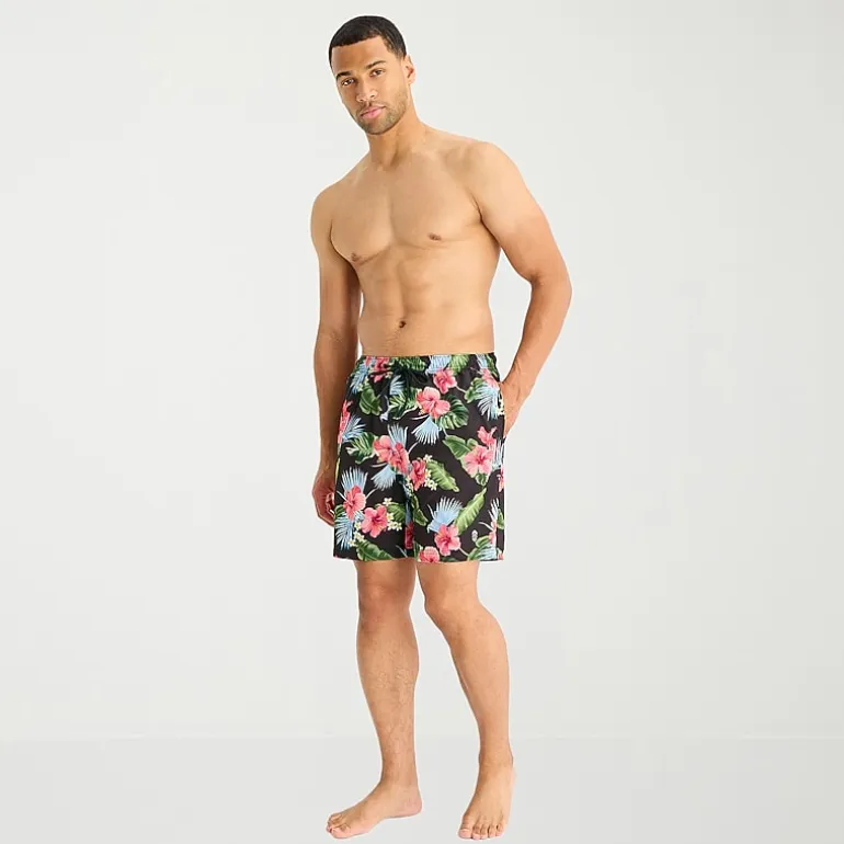 Free Country Mens 7" Camouflage Swim Trunks