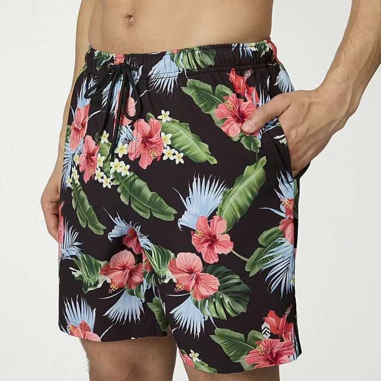 Free Country Mens 7" Camouflage Swim Trunks