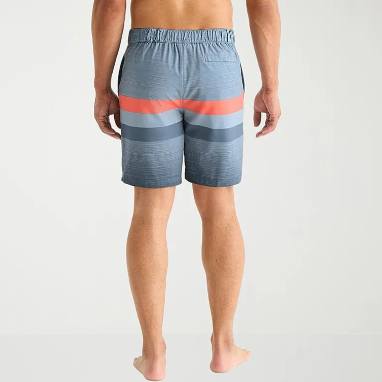 Free Country Seabreeze Stripe Mens 8" Striped Swim Trunks
