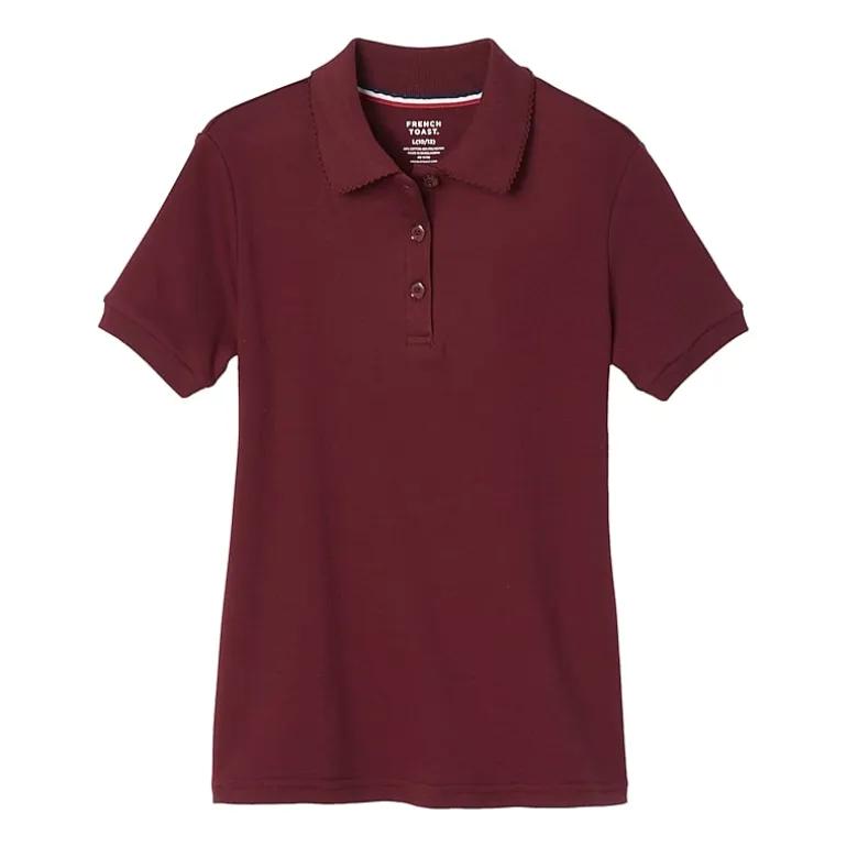 French Toast Big Kid Girls Short Sleeve Regular Fit Polo Shirt