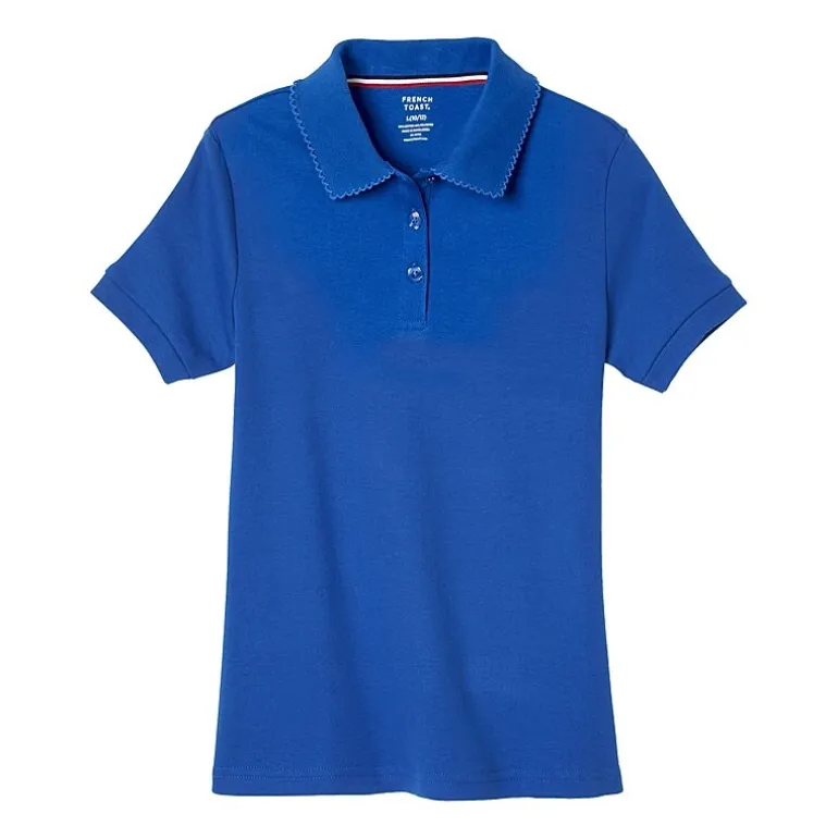 French Toast Big Kid Girls Short Sleeve Regular Fit Polo Shirt