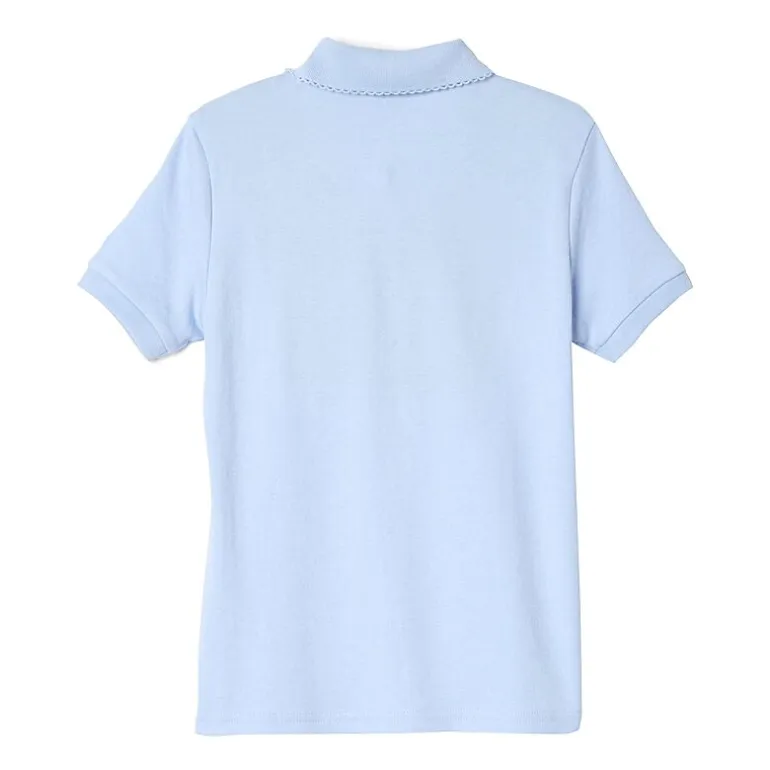 French Toast Big Kid Girls Short Sleeve Regular Fit Polo Shirt