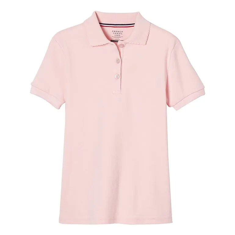 French Toast Big Kid Girls Short Sleeve Regular Fit Polo Shirt