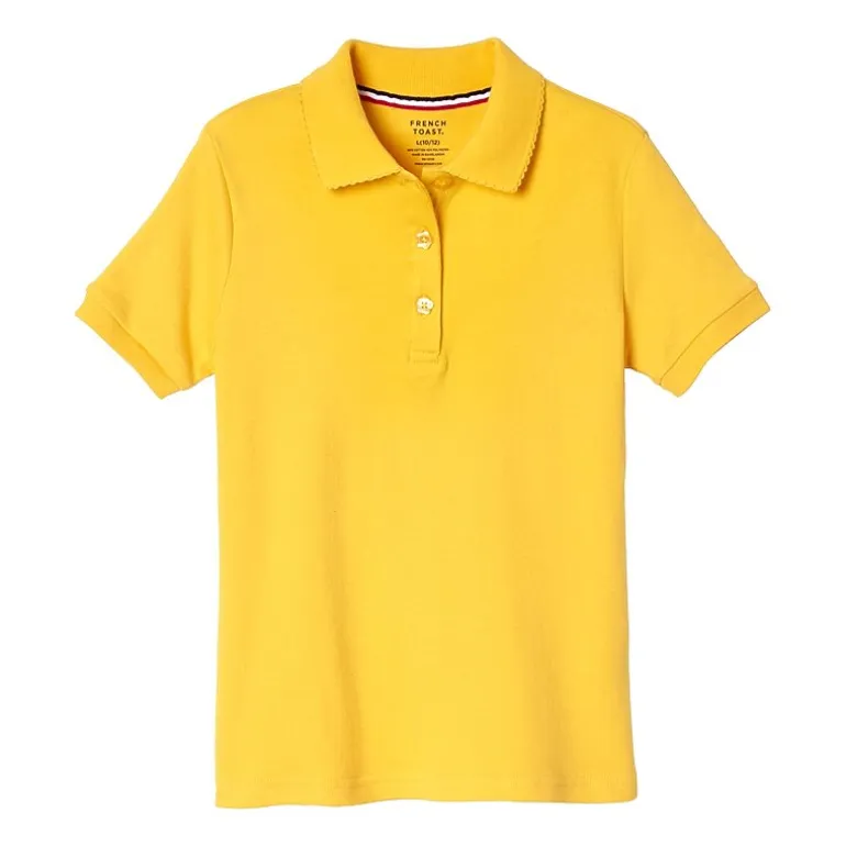 French Toast Big Kid Girls Short Sleeve Regular Fit Polo Shirt