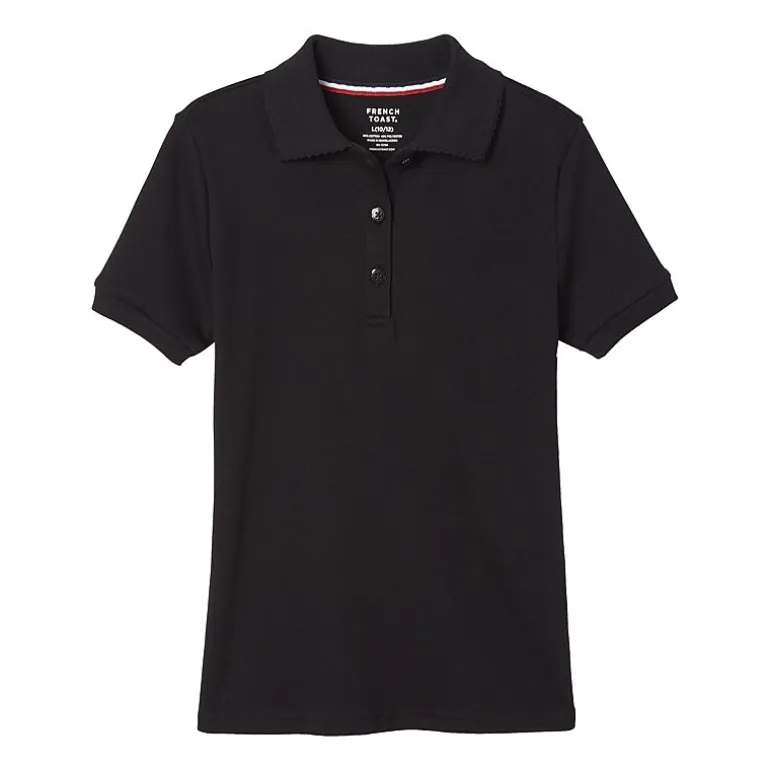 French Toast Big Kid Girls Short Sleeve Regular Fit Polo Shirt