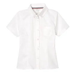 French Toast Little & Big Girls Short Sleeve Wrinkle Resistant Blouse