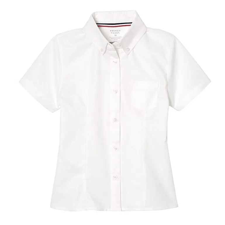 French Toast Little & Big Girls Short Sleeve Wrinkle Resistant Blouse