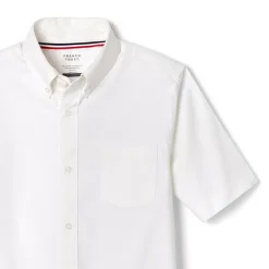 French Toast Little & Big Kid Boys Wrinkle Resistant Button Down Collar Short Sleeve Dress Shirt